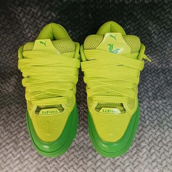 PUMA x Lamelo Ball LaFrance Assist Lifestyle Shoes Mens Green Lime Grinch Size 7